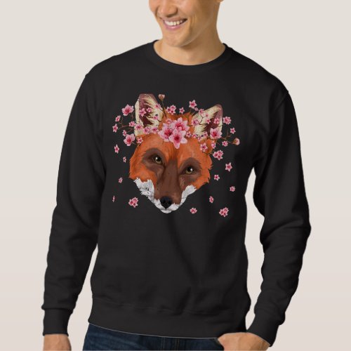 Cherry Blossom Animal   Forest Animal Sakura Cute  Sweatshirt