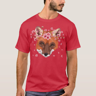 Cherry Blossom Animal Lover Forest Animal Sakura C T-Shirt