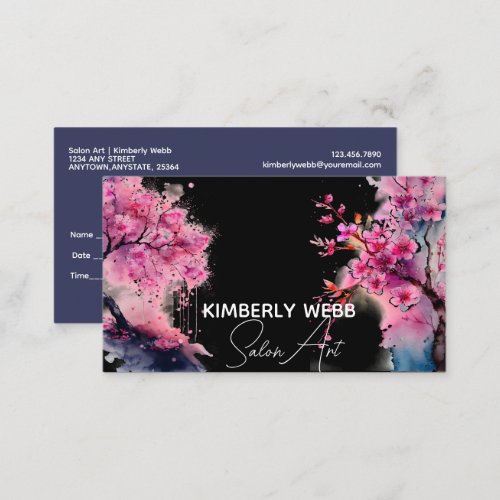  Cherry Blossom  Appointment Card