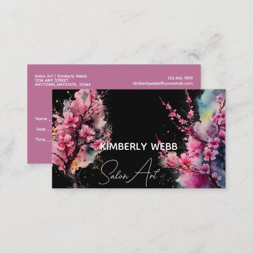  Cherry Blossom  Appointment Card