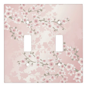 Cherry Blossom Apricot Vintage Floral Light Switch Cover