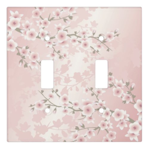 Cherry Blossom Apricot Vintage Floral  Light Switch Cover