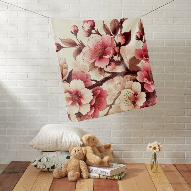Cherry Blossom Baby Blanket (In Situ)