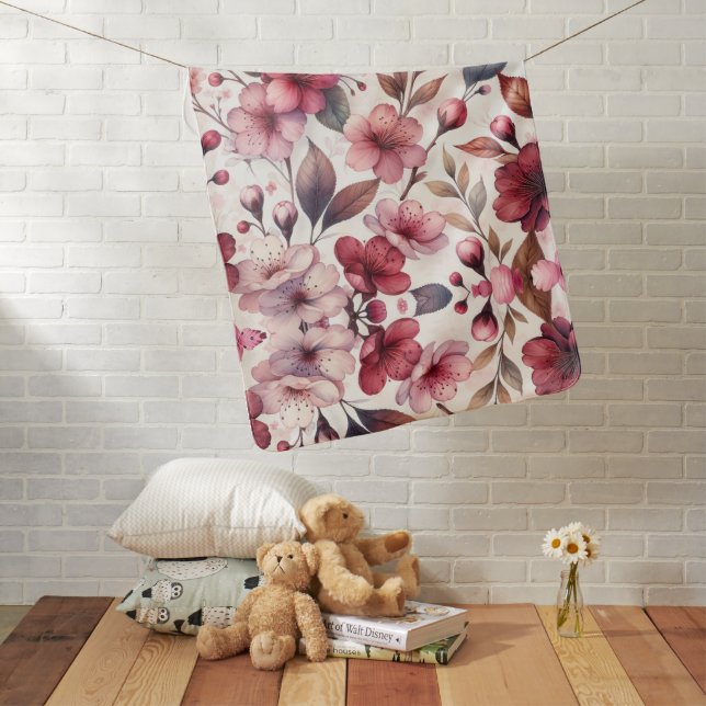 Cherry Blossom Baby Blanket (In Situ)