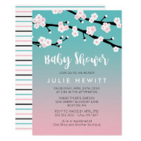 Cherry Blossom Baby Shower Card