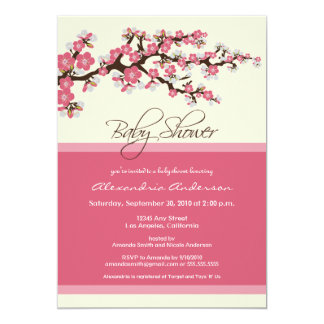 Cherry Blossom Baby Shower Invitations 6