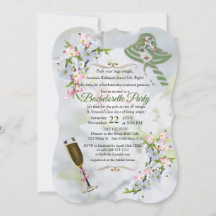 Cherry Blossom Bachelorette Party Invitation