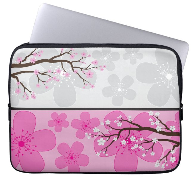 Cherry Blossom Banners Laptop Sleeve (Front)