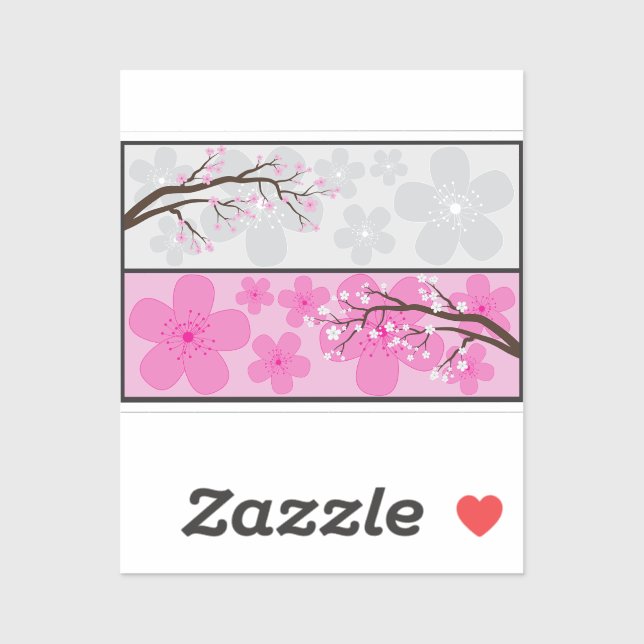 Cherry Blossom Banners Sticker (Sheet)