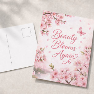 Cherry Blossom : Beauty Blooms Again Postcard