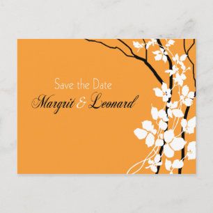 Cherry Blossom Bella Save the Date Announcement Postcard