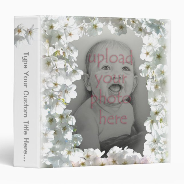 Cherry Blossom Binder Personalized Binder Gifts (Front/Spine)