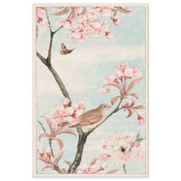 Cherry Blossom Bird Vintage Bee Moth Decoupage Tissue Paper