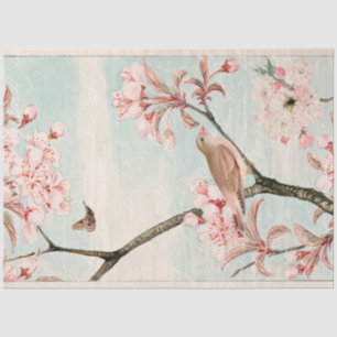 Cherry Blossom Bird Vintage Bee Moth Decoupage Tissue Paper