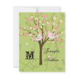 Cherry Blossom Birds Wedding RSVP Card