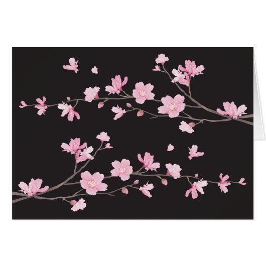 Cherry Blossom - Black (Front Horizontal)