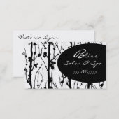 cherry blossom black 1 business card (Front/Back)