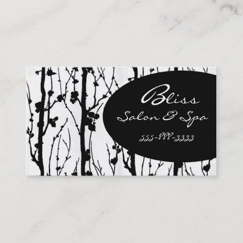 cherry blossom black 1 business cards