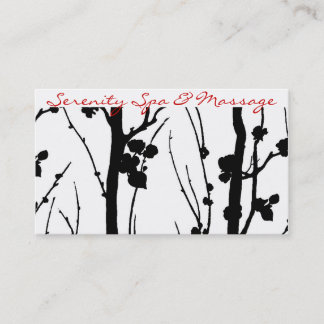 cherry blossom black business card