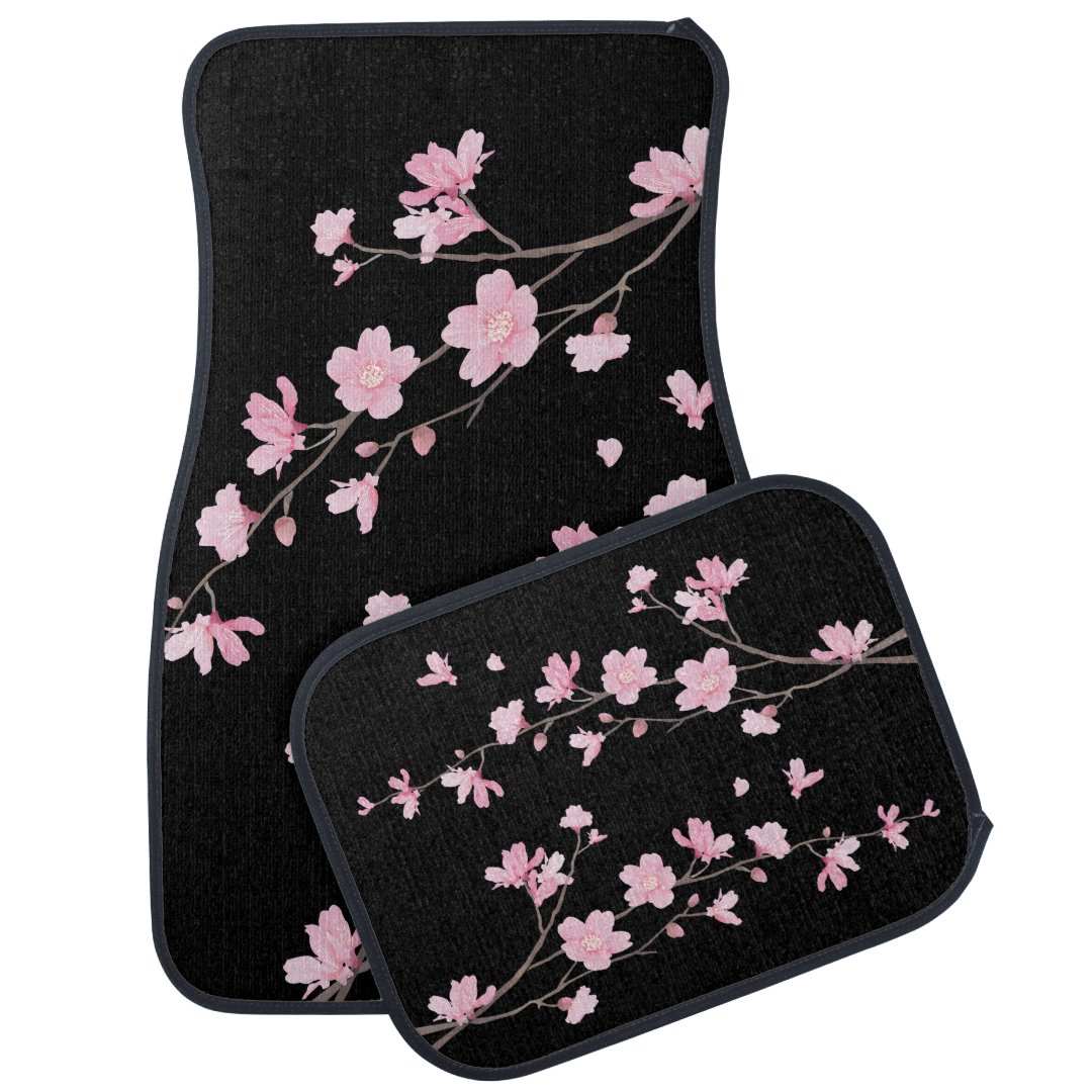 Cherry Blossom – Black Car Floor Mat | Zazzle