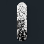 Cherry Blossom Black Cat Floral Black and White Skateboard<br><div class="desc">Cherry blossom and Cat design fitting for everybody who loves cats and nature, trees, sakura. It can also be given as a Birthday or Christmas gift or just as get together gift to your best firend, relative, boyfriend or girlfriend who also loves cats and japanese culture. Design is also fitting...</div>