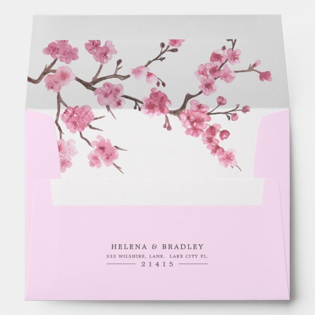 Cherry Blossom Bloom | Floral Branch Style Envelope (Back (Bottom))