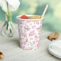 Cherry Blossom Bloom Paper Cups