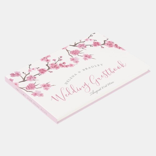 Cherry Blossom Bloom  Wedding Guest Book