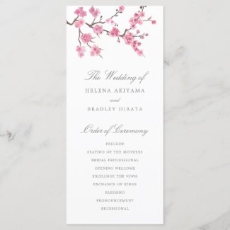 Cherry Blossom Bloom | Wedding Program