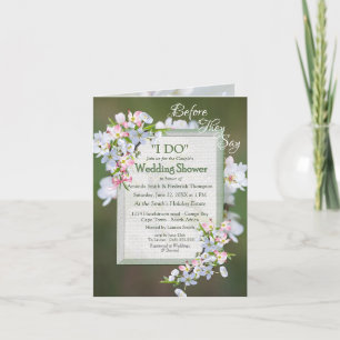 Cherry Blossom Bouquet Couple Shower Invitation