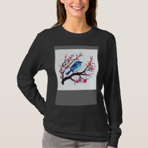 Cherry Blossom Branch and Eastern Blue Bird for sp T-Shirt