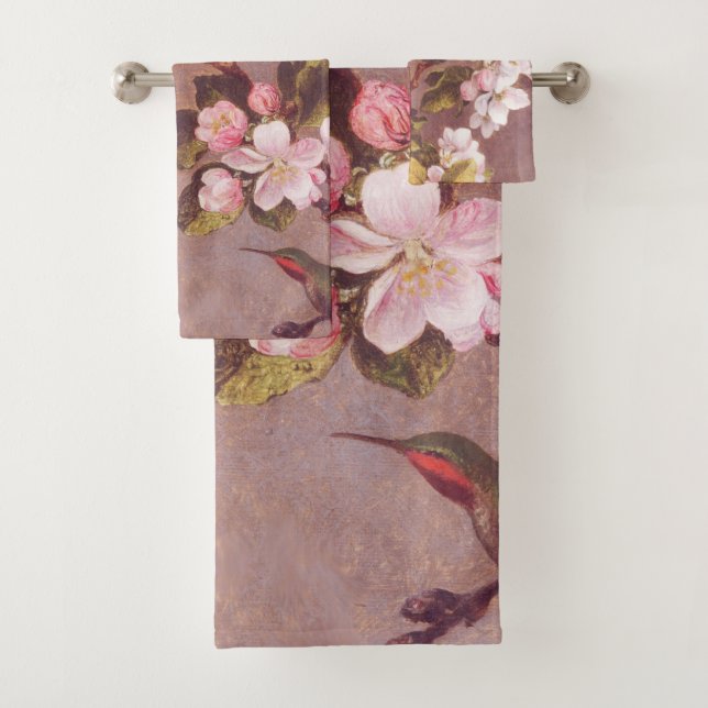 Cherry Blossom Branch Bath Towels (Insitu)