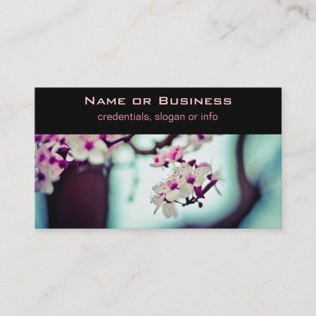 Cherry Blossom Branch Business Card (Front)
