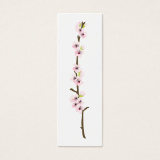 Cherry Blossom Branch Favor Tag (White)