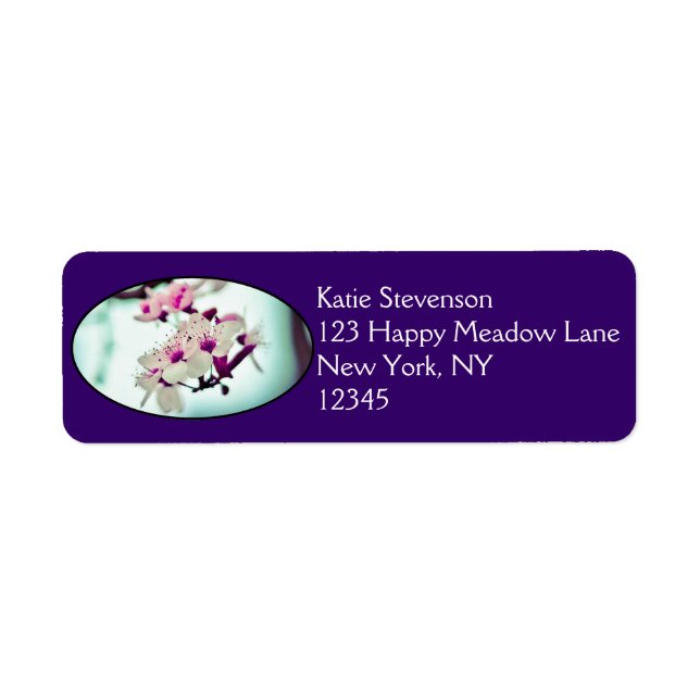 Cherry Blossom Branch Label (Front)