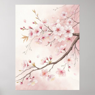 Cherry Blossom Branch Wall Art. Poster