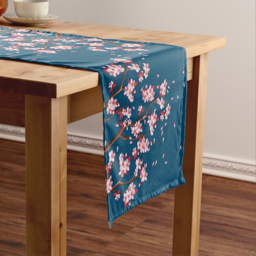 Cherry Blossom Branches Short Table Runner