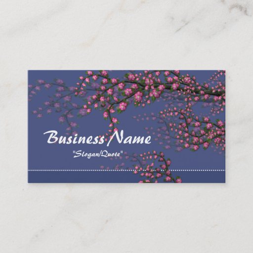Customizable Cherry Blossom Branches/Tree Business Cards