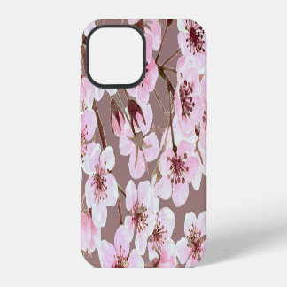 Cherry Blossom Branches Watercolor Pattern iPhone 12 Case