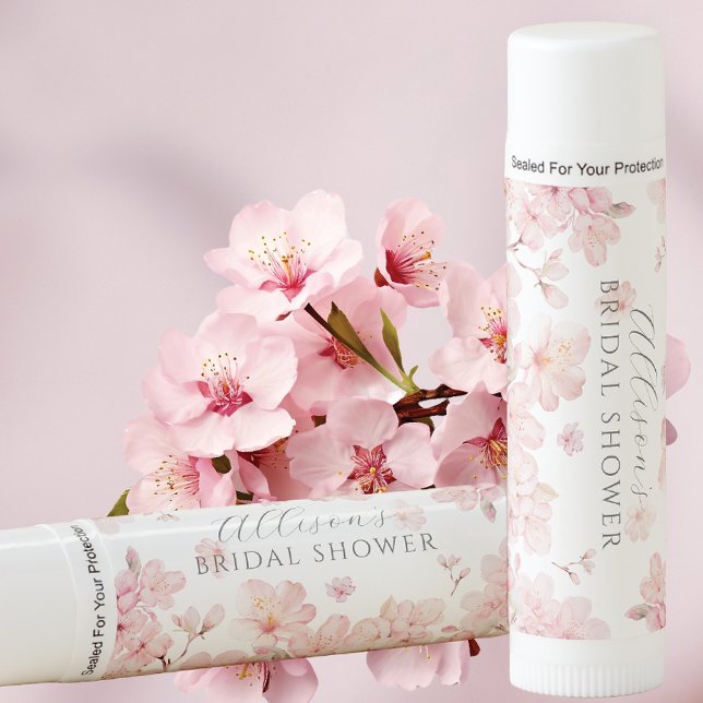 Cherry Blossom Bridal Shower Favor Lip Balm (Creator Uploaded)