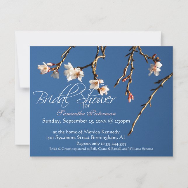Cherry Blossom Bridal Shower Invitation (Front)
