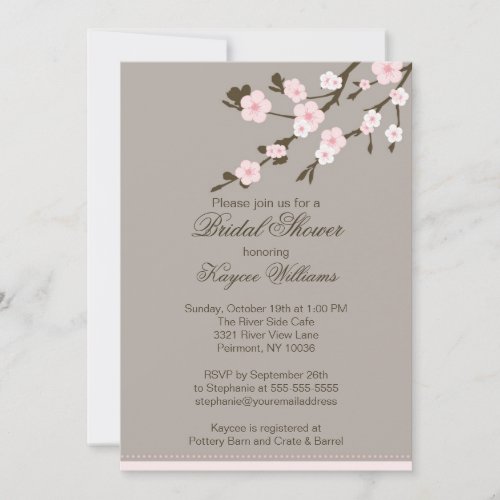 Cherry Blossom Bridal Shower Invitation