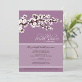 Cherry Blossom Bridal Shower Invitation (lavender) (Standing Front)