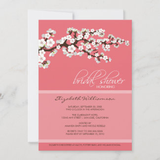 Cherry Blossom Bridal Shower Invitation (pink)