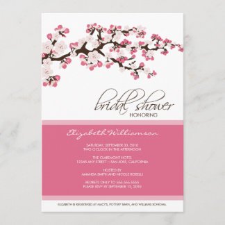 Cherry Blossom Bridal Shower Invitation (rose)
