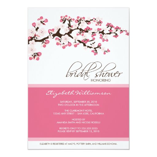 Cherry Blossom Invitations Templates 8