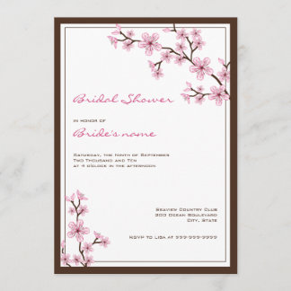 Cherry Blossom Bridal Shower Invitations
