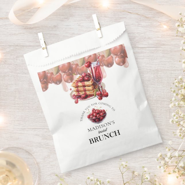 Cherry Blossom Bridal Shower - Personalized Favor Bag (Clipped)