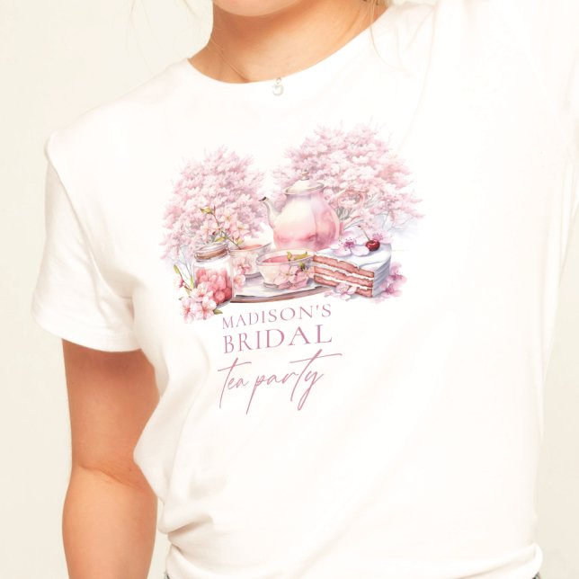 Cherry Blossom Bridal Tea Beautiful Personalized T-Shirt (Creator Uploaded)