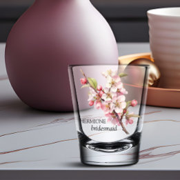 Cherry Blossom Bridesmaid Shot Glass